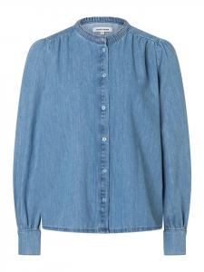 легкая джинсовая блузка со складками из средне-синего денима More & More