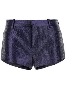 Шорты с эффектом крокодиловой кожи TOM FORD, фиолетовый