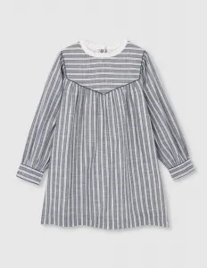 Длинное платье для девочки-волшебницы в нефритово-зеленую полоску Gocco, темно-зеленый