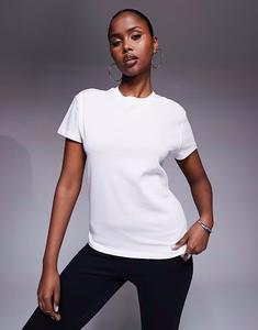 4505 Icon хлопковая свободная футболка с быстросохнущей отделкой белого цвета