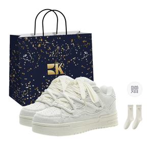 Boldi Kuki Нескользящие износостойкие низкие кроссовки для скейтбординга женские белые с сумкой для покупок