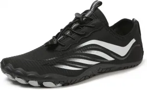 Обувь Grounded для женщин и мужчин, спортивная походная водная обувь унисекс, дышащая, быстросохнущая, с нескользящей подошвой, для походов, босоногая, удобная для улицы, плавания, пляжа, прогулок, каякинга и бродьбы Generic, черный