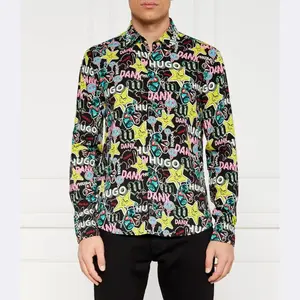 Эргономичная рубашка приталенного кроя Hugo, черный