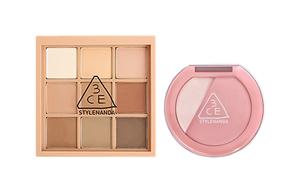 Палетка теней для век Blush косметический набор легко растушевывается натуральный 3CE