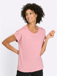 Sieh an! Футболка с круглым вырезом, розового цвета