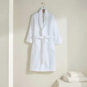 Роскошный халат из органического хлопка 360 г/м2 El Corte Inglés, белый