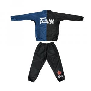 Спортивный костюм Fairtex Vinyl Sweat Suit - VS5, черный/темно-синий