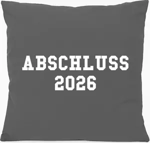 Подушка для дивана Huuraa, подарок на выпускной 2026 года, 40x40 см, с наполнителем из хлопка стального серого цвета, сувенир на выпускной 2026 года Hellweg Druckerei