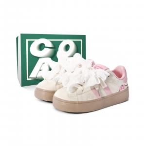 Женские износостойкие и легкие низкие скейтбордистские кроссовки Cob Cobx, бежевый розовый[белый bowknot box]