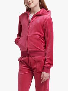 Детская худи с молнией и стразами mini diamante Juicy Couture, Sangria