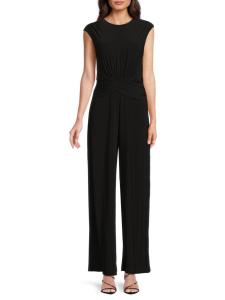 Комбинезон из джерси с рюшами Vince Camuto, черный