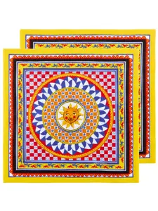 Набор льняных салфеток с принтом Carretto Dolce & Gabbana, желтый