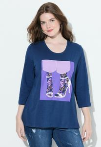 Топ Ulla Popken FASHION GRAPHIC, Dark Blue