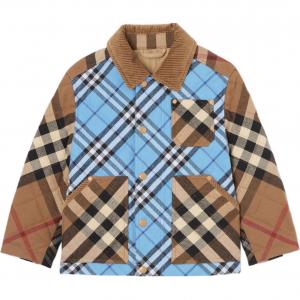 Детская одежда FW22 Куртки Пальто Яркий кобальтово-синий Детская Burberry, Активный кобальтово-синий