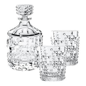 Набор стаканов в стиле панк с графином для виски, 3 предмета Nachtmann, прозрачный