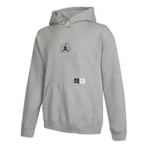 Толстовка men's cny new year's edition embroidered logo sports pullover gray Air Jordan, серый