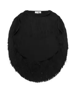 Модная черная рубашка с бахромой Mm6 Maison Margiela, черный