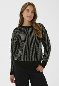 Джемпер Kaffe KABITZY PULLOVER, Black Feather/Grey Mel Zig Zag/Black