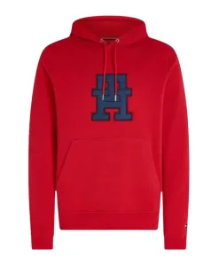 Худи с аппликацией в виде монограммы Tommy Hilfiger, красный