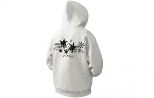 Толстовка Unisex Hooded Moderate Heavyweight ZIAREL, белый heather серый