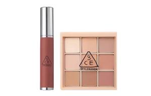 Набор теней для век и блеска для губ в 9 цветах 3CE