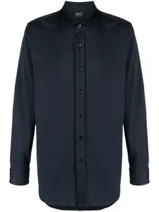 Рубашка с отложным воротником Brioni, синий