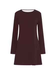 Платье с длинными рукавами цвета авокадо Marella, красный