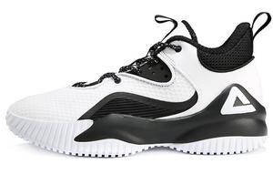 Баскетбольные кроссовки мужские высокие белые/черные Peak