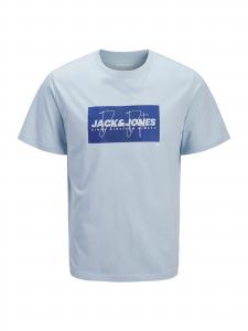 Jack & Jones Junior Футболка 'JJCOLE' в пастельно-голубом и темно-синем цветах