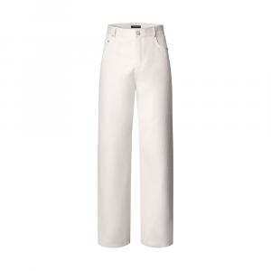 Широкие брюки из смесового шелка Louis Vuitton, белый