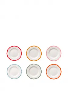 Набор petalo из шести тарелок, 16 см, Bitossi Home, белый