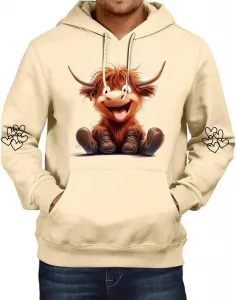 Мужская осенне-зимняя модная толстовка с капюшоном и принтом