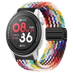 Penc Iwatch Часы Strap COROS Compatibility Nylon Material 42mm, [Upgraded Version-Magnetic Buckle-Braided Loop] Rainbow color