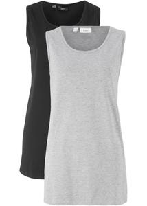 Набор из 2 базовых длинных топов Bpc Bonprix Collection, черный