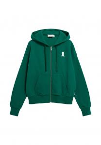 Толстовка с капюшоном на молнии ARMEDANGELS, темно-зеленый