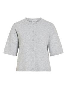 VILA Вязаный кардиган 'VILIGA' в сером цвете