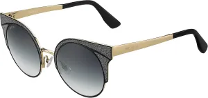 Солнцезащитные очки Jimmy Choo Ora/S 1KK Black/Gold Ora/S круглой формы, категория линз 3, размер 5, Black