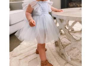 Комбинезон-платье в пыльно-голубом A Little Lacey