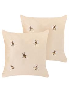 Beliani Комплект из 2 декоративных подушек TALINUM в бежево-желто-коричневой цветовой гамме