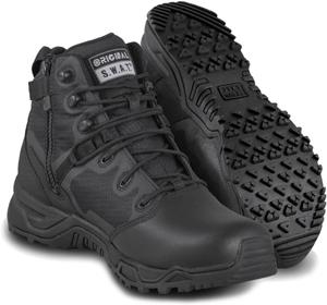 Оригинальные мужские ботинки S.W.A.T. Alpha Fury 6 с боковой молнией, кожаные, с наружной защитой для активного отдыха Original S.W.A.T., черный