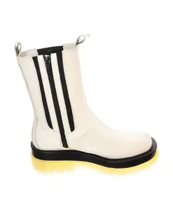 Ботильоны весна/лето, разноцветные кожаные Jeffrey Campbell, белый