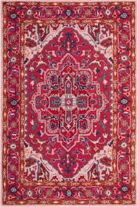 Ковер ручной работы SAFAVIEH, 122 x 183 см, Bellagio Collection Red / Pink BLG546A с медальоном из премиальной шерсти
