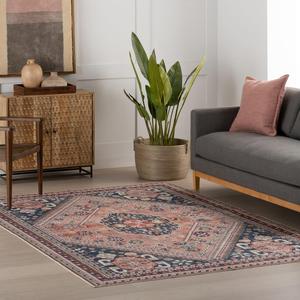 Ковер nuLOOM, 275 x 366 см,  Winny Medallion машинной стирки для гостиной спальни столовой, темно-синий