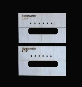 Unbranded Шаблон маршрутизации только для верхней части моста Stratocaster 6 точки 2 части (2 7/32" и 2 1/6")