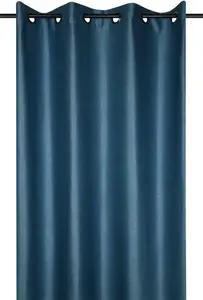 STOF | Штора - 140 x 260 см - Темно-синий - Элегантный вид - Практичная петля для крепления Stof