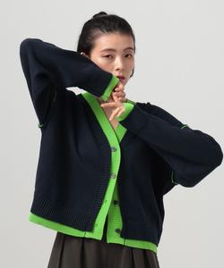 Кардиган с имитацией многослойной вязки Bayflow, цвет Navy X Green 88