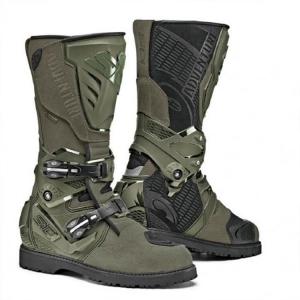 SIDI Итальянские приключенческие мотоциклетные ботинки 2 Motorcycle All-Season Waterproof Anti-Fall ADV для мужчин, цвет Battle Green (рекомендуется выбрать на размер больше), размер 47