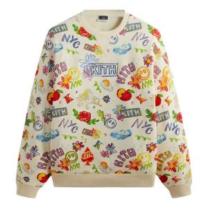 Толстовка ss24 sketchbook nelson crewneck 'sandrift' Kith, желтый
