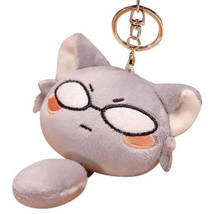 Плюшевый кулон с маленьким животным, длина 18 см Mocha duck, серый