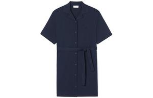 Платье с короткими рукавами женское темно-синее Lacoste